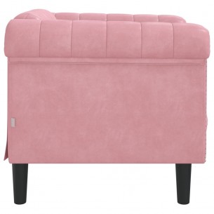 Fauteuil rose velours