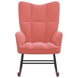 Chaise à bascule Rose Velours