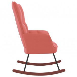 Chaise à bascule Rose Velours