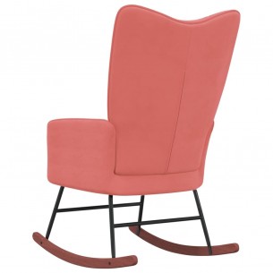 Chaise à bascule Rose Velours