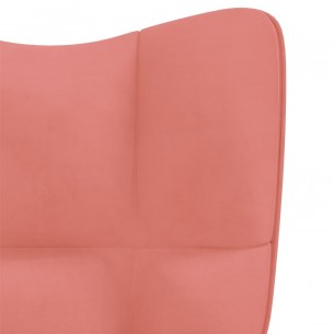 Chaise à bascule Rose Velours
