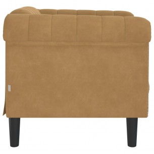 Fauteuil marron velours