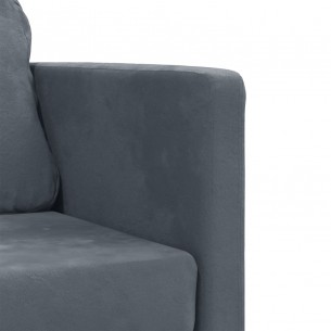 Canapé-lit 2 en 1 gris foncé 122x204x55 cm velours