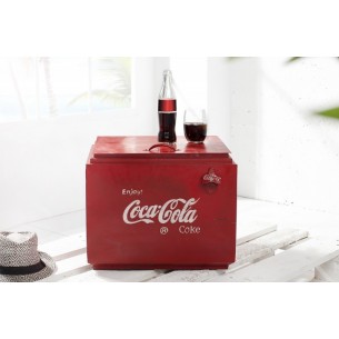 Porte bouteille design en métal coloris rouge