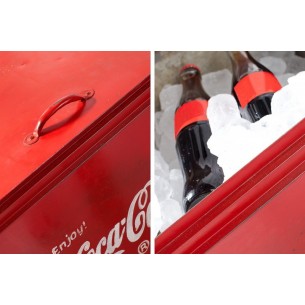 Porte bouteille design en métal coloris rouge