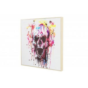 Tableau décoratif motif crâne de 50cm en toile multicouleur Tableau décoratif motif crâne de 50cm en toile multicouleur