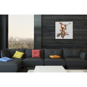 Tableau design motif singe de 50cm multicouleur en toile