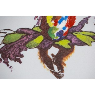Tableau design motif singe de 50cm multicouleur en toile
