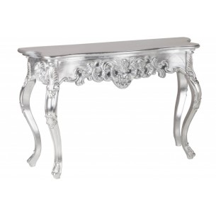 Meuble console 110 cm design classique coloris argenté