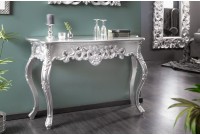 Meuble console 110 cm design classique coloris argenté