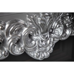 Meuble console 110 cm design classique coloris argenté