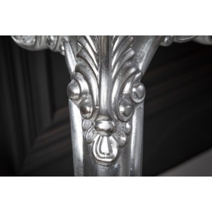 Meuble console 110 cm design classique coloris argenté