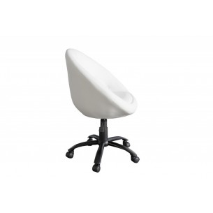 Lot de 2 fauteuils style capitonné en simili cuir coloris blanc Lot de 2 fauteuils style capitonné en simili cuir coloris blanc