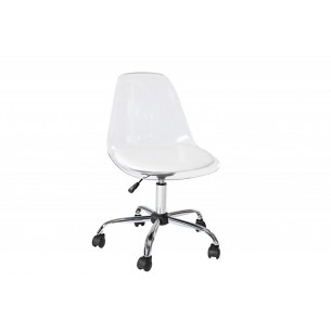 Chaise en simili cuir design transparent