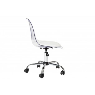 Chaise en simili cuir design transparent