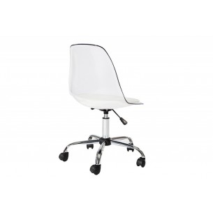 Chaise en simili cuir design transparent