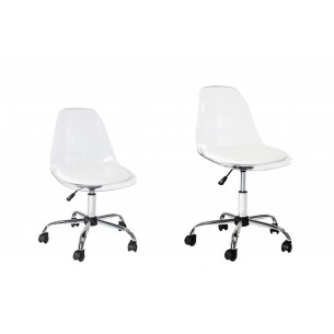 Chaise en simili cuir design transparent