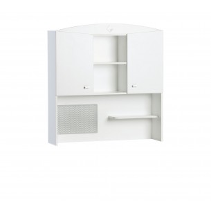 Bibliothèque avec 2 portes et 2 étagères coloris blanc laqué Bibliothèque avec 2 portes et 2 étagères coloris blanc laqué
