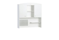 Bibliothèque avec 2 portes et 2 étagères coloris blanc laqué