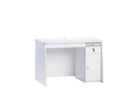 Bureau junior avec rangement coloris blanc laqué