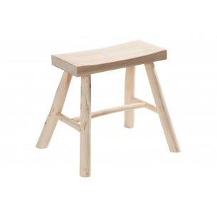 Tabouret 40cm style naturel en bois massif