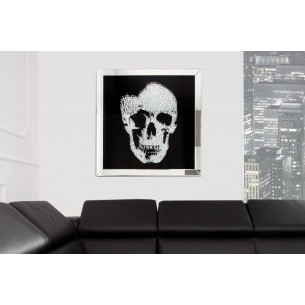 Tableau design mural 80x80 cm Crâne en cristaux Tableau design mural 80x80 cm Crâne en cristaux