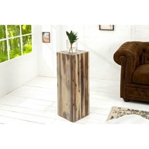 Colonne décorative 75cm en bois massif naturel