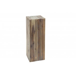 Colonne décorative 75cm en bois massif naturel