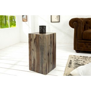 Colonne décorative 50 cm en bois massif naturel