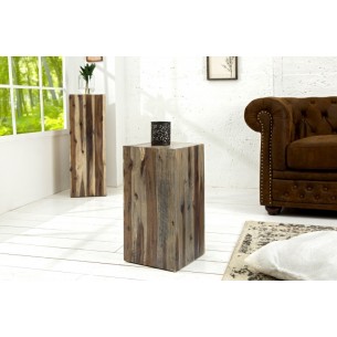 Colonne décorative 50 cm en bois massif naturel
