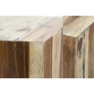 Colonne décorative 50 cm en bois massif naturel
