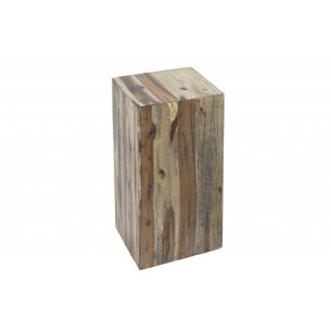 Colonne décorative 50 cm en bois massif naturel