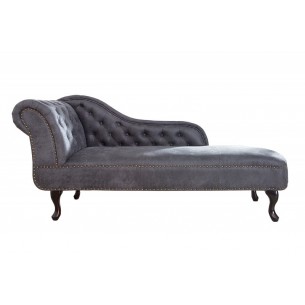 Meridienne Chesterfield en microfibre gris Meridienne Chesterfield en microfibre gris