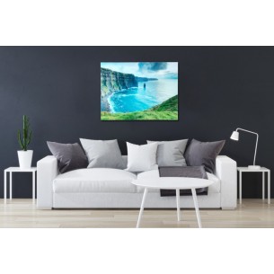 Tableau design Irlande 60x80 cm en verre multicouleur