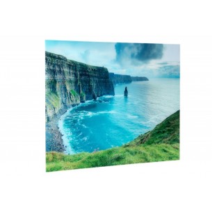 Tableau design Irlande 60x80 cm en verre multicouleur