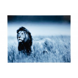 Tableau 60x80 cm design Lion bleu en verre Tableau 60x80 cm design Lion bleu en verre