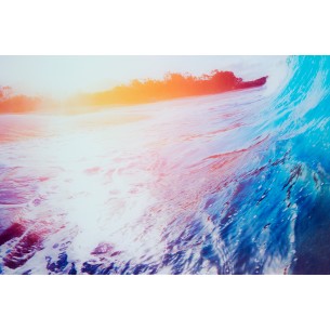 Tableau mural 60x80cm " Vague au coucher du soleil "