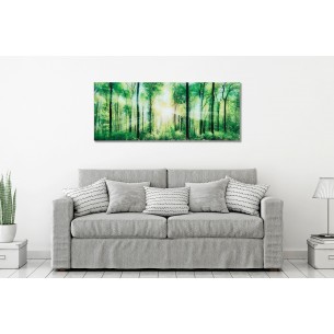 Tableau décoratif 60x80cm "Rayons du soleil entre arbres" Tableau décoratif 60x80cm "Rayons du soleil entre arbres"