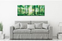 Tableau décoratif 60x80cm "Rayons du soleil entre arbres"