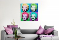 Tableau design Marylin Monroe pop-art multicouleur
