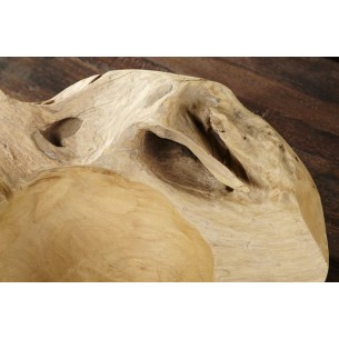 Corbeille de fruit design naturel de 40 cm en bois du teck massif Corbeille de fruit design naturel de 40 cm en bois du teck massif
