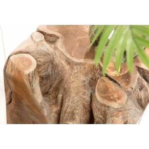 Table d'appoint design naturel en bois massif