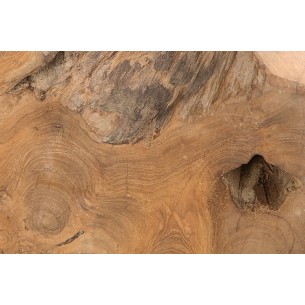 Table d'appoint design naturel en bois massif
