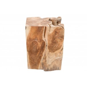 Table d'appoint design naturel en bois massif