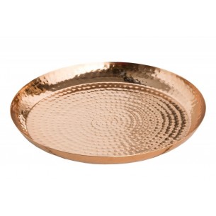 Plateau design oriental coloris cuivre en métal Plateau design oriental coloris cuivre en métal