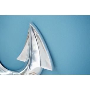 Objet décoratif design ancre coloris argenté en métal Objet décoratif design ancre coloris argenté en métal