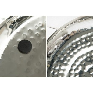 Lot de 3 plateaux design oriental coloris doré en métal