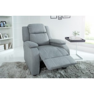 Fauteuil relaxant moderne coloris gris clair en tissu