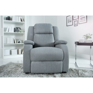 Fauteuil relaxant moderne coloris gris clair en tissu