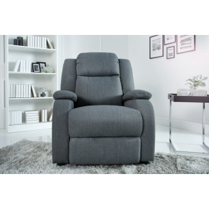 Fauteuil relaxant moderne coloris gris foncé en tissu